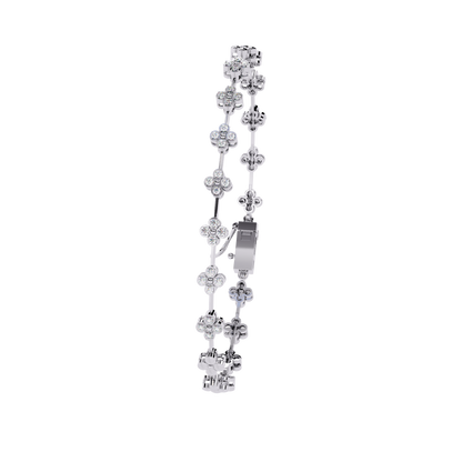 Round Cut Diamond Delicate Classic Handmade Wedding Minimalist Bracelet Special Day Gift For Her - HIGHCARAT DIAMONDS