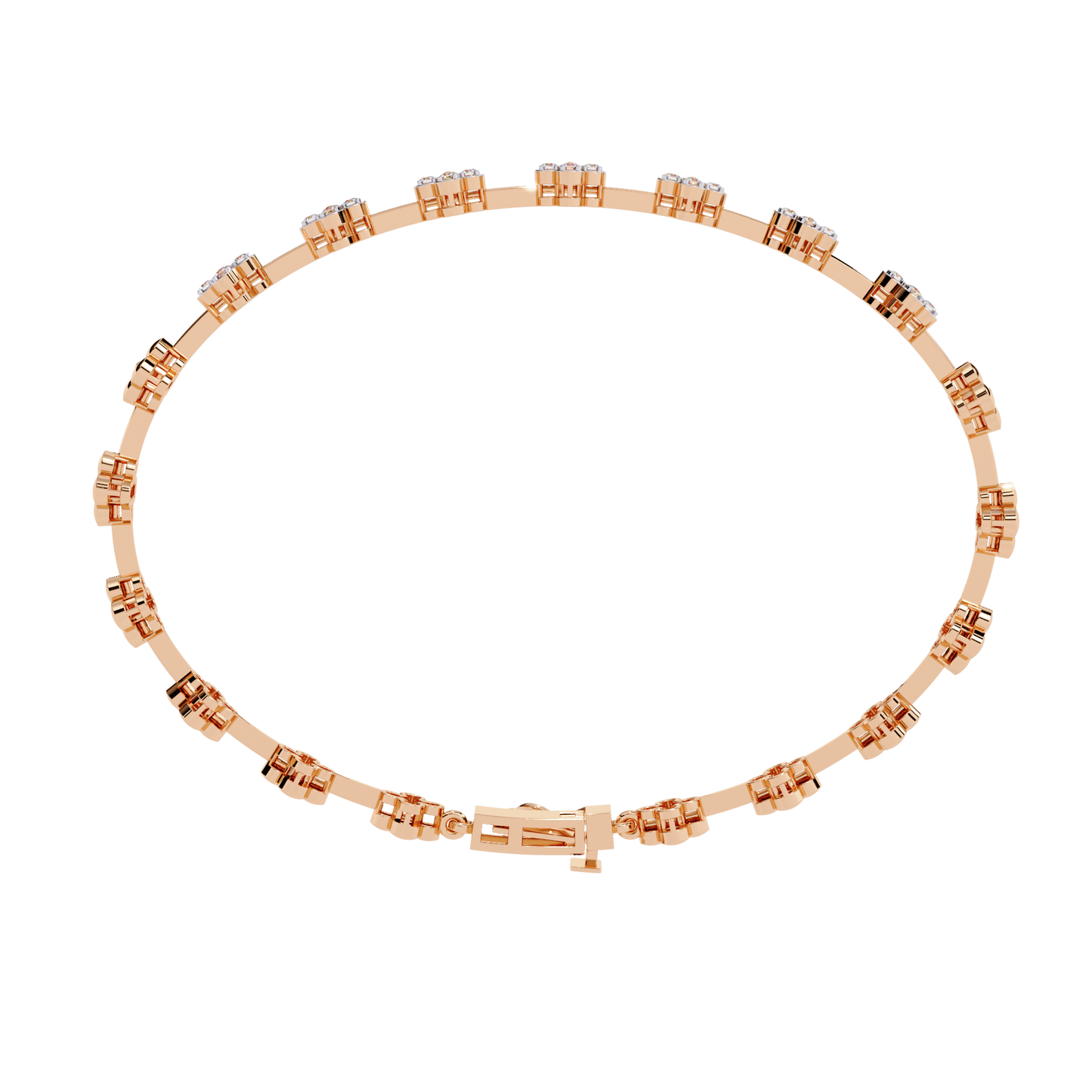 Round Cut Diamond Delicate Classic Handmade Wedding Minimalist Bracelet Special Day Gift For Her - HIGHCARAT DIAMONDS