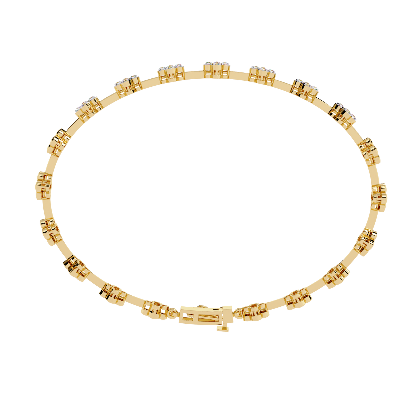 Round Cut Diamond Delicate Classic Handmade Wedding Minimalist Bracelet Special Day Gift For Her - HIGHCARAT DIAMONDS
