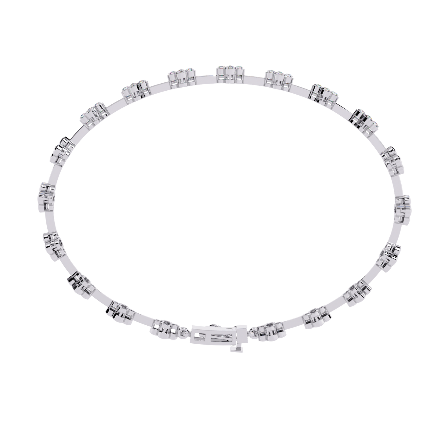 Round Cut Diamond Delicate Classic Handmade Wedding Minimalist Bracelet Special Day Gift For Her - HIGHCARAT DIAMONDS