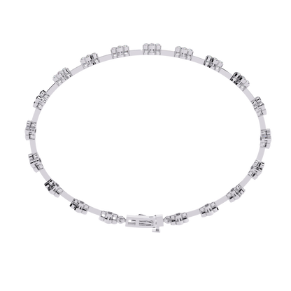 Round Cut Diamond Delicate Classic Handmade Wedding Minimalist Bracelet Special Day Gift For Her - HIGHCARAT DIAMONDS