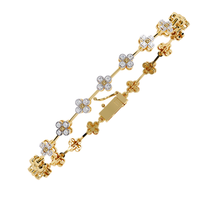 Round Cut Diamond Delicate Classic Handmade Wedding Minimalist Bracelet Special Day Gift For Her - HIGHCARAT DIAMONDS