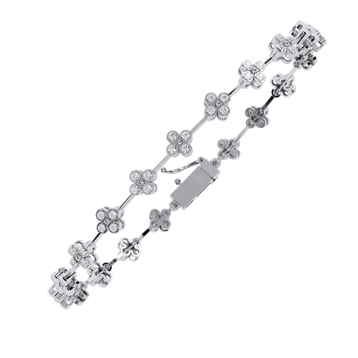 Round Cut Diamond Delicate Classic Handmade Wedding Minimalist Bracelet Special Day Gift For Her - HIGHCARAT DIAMONDS