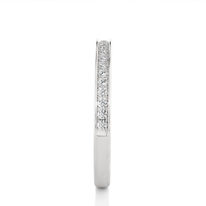 Round Cut Diamond Elegant Channel Set Eternity Wedding Band With Round Labgrown Diamonds - HIGHCARAT DIAMONDS