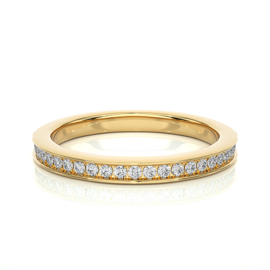 Round Cut Diamond Elegant Channel Set Eternity Wedding Band With Round Labgrown Diamonds