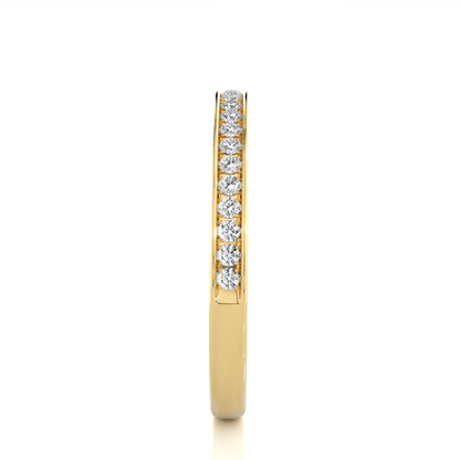 Round Cut Diamond Elegant Channel Set Eternity Wedding Band With Round Labgrown Diamonds - HIGHCARAT DIAMONDS