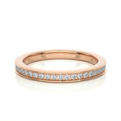 Round Cut Diamond Elegant Channel Set Eternity Wedding Band With Round Labgrown Diamonds - HIGHCARAT DIAMONDS