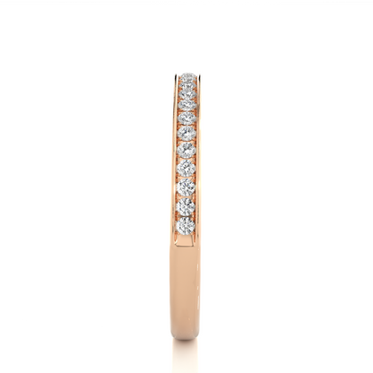 Round Cut Diamond Elegant Channel Set Eternity Wedding Band With Round Labgrown Diamonds - HIGHCARAT DIAMONDS