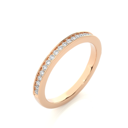 Round Cut Diamond Elegant Channel Set Eternity Wedding Band With Round Labgrown Diamonds - HIGHCARAT DIAMONDS