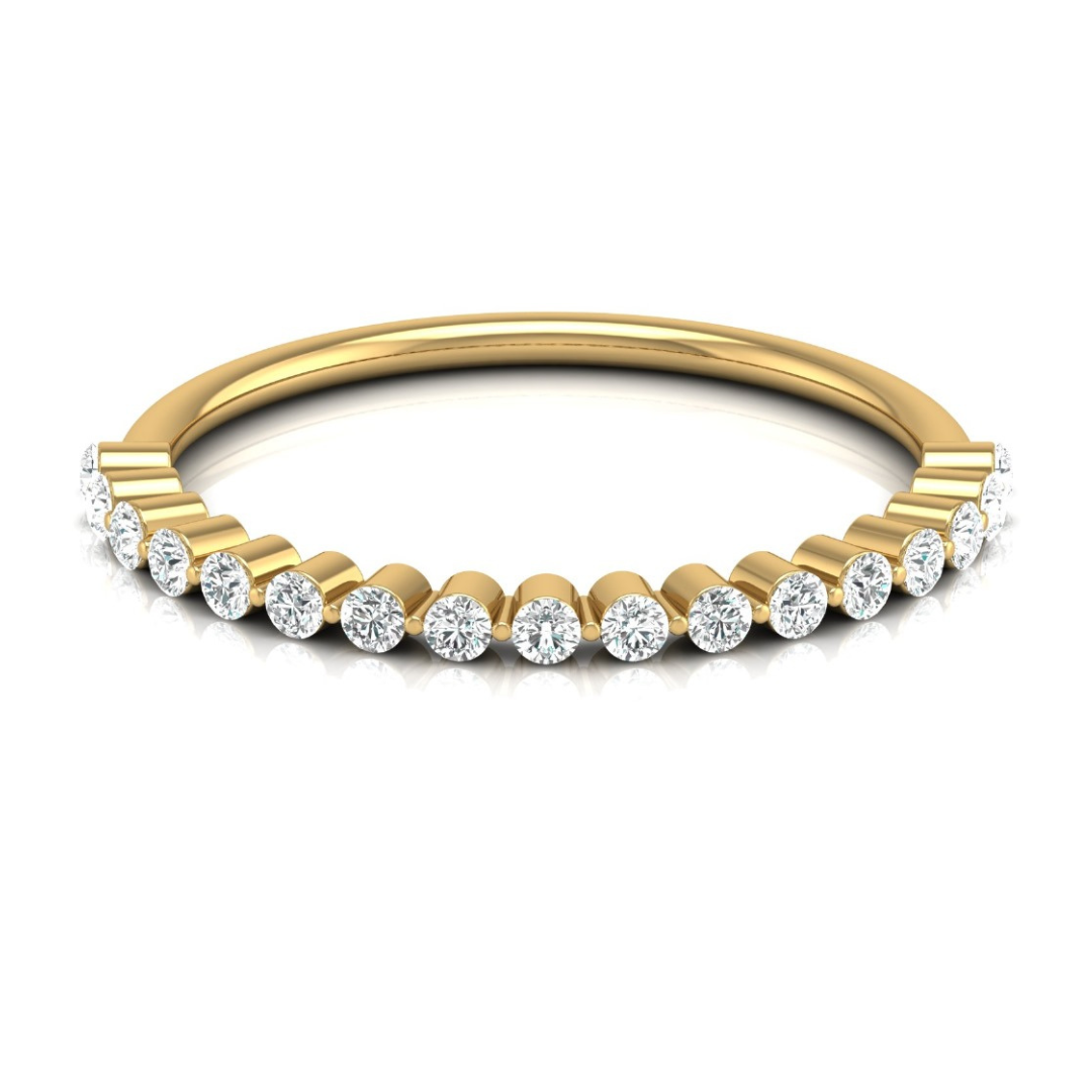 Round Cut Diamond Eternity Band Ring In 14K Gold Light & Comfortable For Daily Wearing - HIGHCARAT DIAMONDS