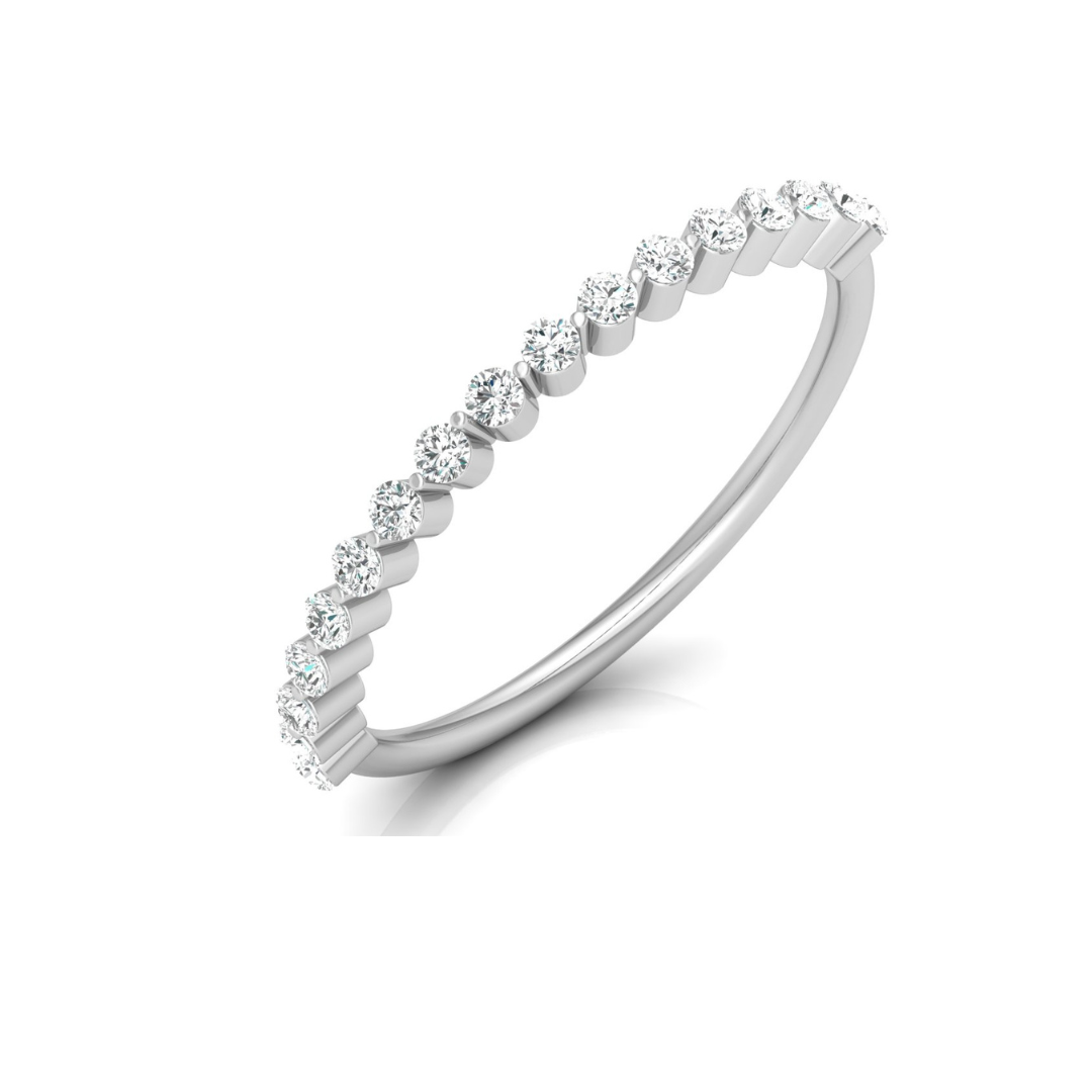 Round Cut Diamond Eternity Band Ring In 14K Gold Light & Comfortable For Daily Wearing - HIGHCARAT DIAMONDS