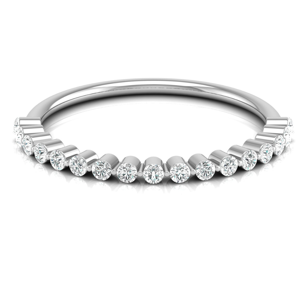 Round Cut Diamond Eternity Band Ring In 14K Gold Light & Comfortable For Daily Wearing - HIGHCARAT DIAMONDS