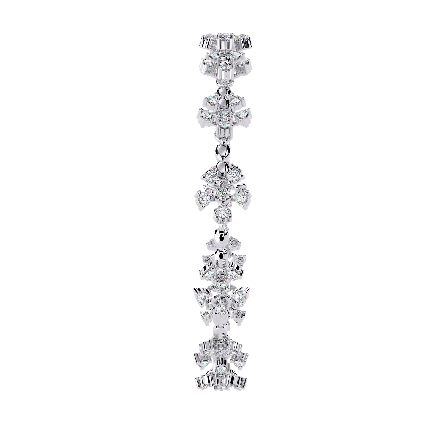 Round Cut Diamond Flower Shape Antique Stunning Sparkling Prefect Party Wear Tennis Bracelet - HIGHCARAT DIAMONDS