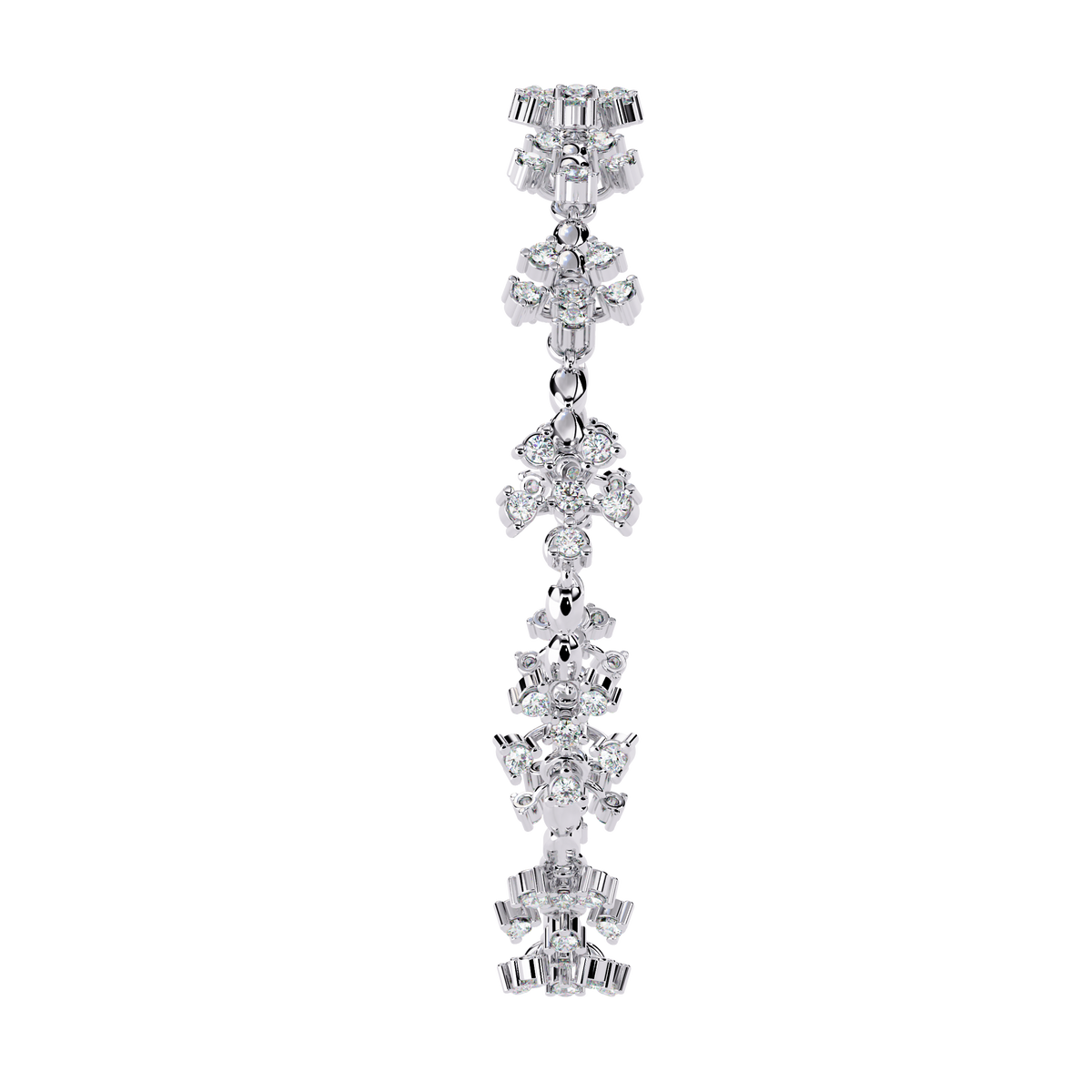 Round Cut Diamond Flower Shape Antique Stunning Sparkling Prefect Party Wear Tennis Bracelet - HIGHCARAT DIAMONDS