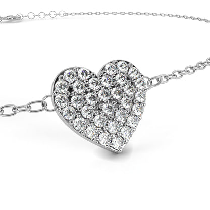 Vintage Round Cut Diamond Heart Shape Prong Set Cluster Handcrafted Dainty Party Wear Charm Bracelet - HIGHCARAT DIAMONDS