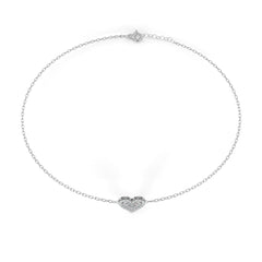Vintage Round Cut Diamond Heart Shape Prong Set Cluster Handcrafted Dainty Party Wear Charm Bracelet - HIGHCARAT DIAMONDS