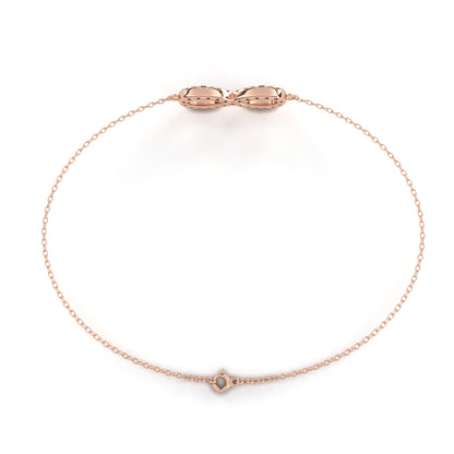 Round Cut Top Grade Diamond Infinity Shape Unique Elegant Classic Perfect Sparkling Dainty Charm Bracelet Gift For Women's - HIGHCARAT DIAMONDS