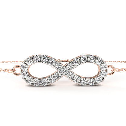Round Cut Top Grade Diamond Infinity Shape Unique Elegant Classic Perfect Sparkling Dainty Charm Bracelet Gift For Women's - HIGHCARAT DIAMONDS