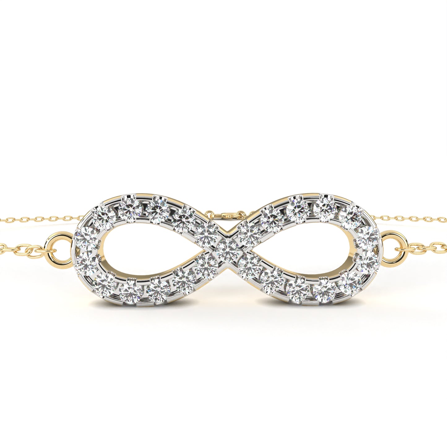 Round Cut Top Grade Diamond Infinity Shape Unique Elegant Classic Perfect Sparkling Dainty Charm Bracelet Gift For Women's - HIGHCARAT DIAMONDS