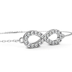 Round Cut Top Grade Diamond Infinity Shape Unique Elegant Classic Perfect Sparkling Dainty Charm Bracelet Gift For Women's - HIGHCARAT DIAMONDS