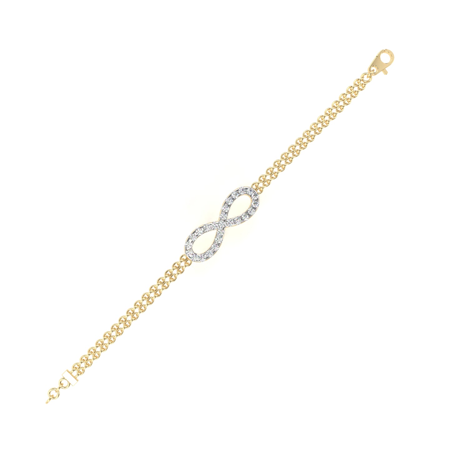 Round Cut Diamond Infinity Shape Art Deco Stunning Classic Perfect Bracelet For Women's - HIGHCARAT DIAMONDS