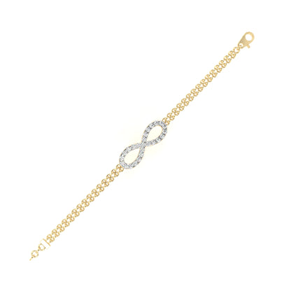 Round Cut Diamond Infinity Shape Art Deco Stunning Classic Perfect Bracelet For Women's - HIGHCARAT DIAMONDS
