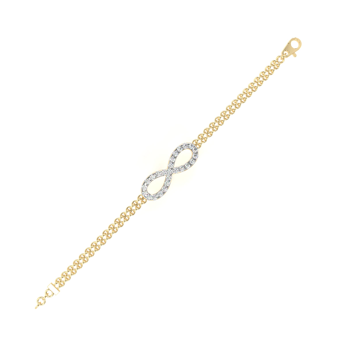 Round Cut Diamond Infinity Shape Art Deco Stunning Classic Perfect Bracelet For Women's - HIGHCARAT DIAMONDS