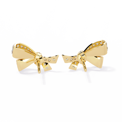 Round Cut Diamond Infinity Shape Elegant Art Deco Statement Handmade Stud Earring Gift For Women's - HIGHCARAT DIAMONDS