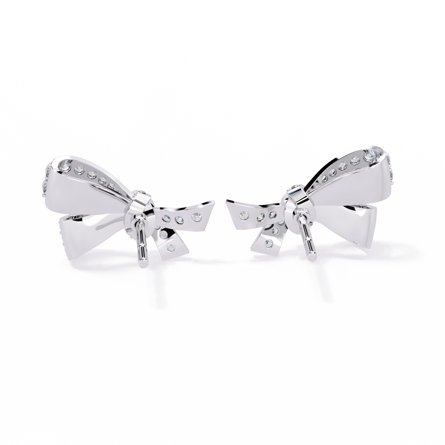 Round Cut Diamond Infinity Shape Elegant Art Deco Statement Handmade Stud Earring Gift For Women's - HIGHCARAT DIAMONDS