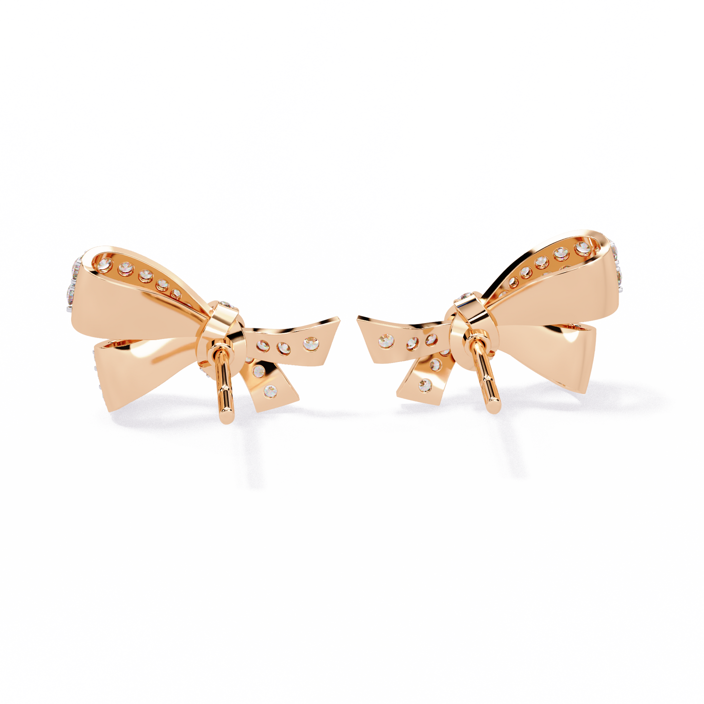 Round Cut Diamond Infinity Shape Elegant Art Deco Statement Handmade Stud Earring Gift For Women's - HIGHCARAT DIAMONDS