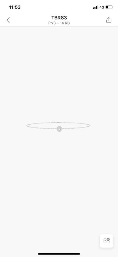 Round Cut Diamond Minimalist Elegant Halo Style Cluster Solitaire Prong Set Charm Bracelet For Gift - HIGHCARAT DIAMONDS