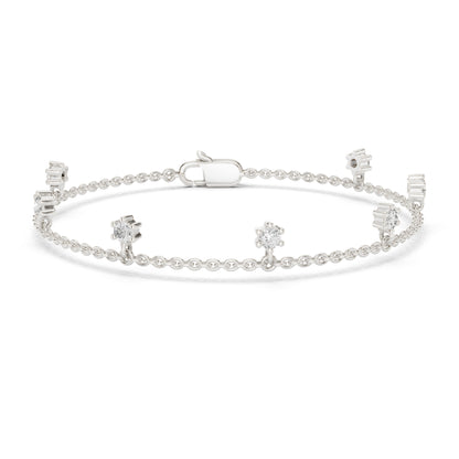 Round Cut Diamond Top Grade Diamond Antique Delicate Vintage Sparkling Bridesmaid charm Bracelet Gift For Women's - HIGHCARAT DIAMONDS