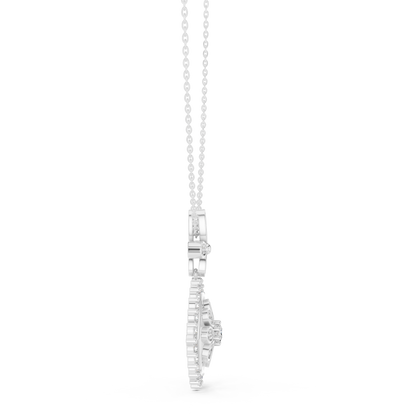 Round Cut Eyes Shape 18k Solid Gold Every Shiny Wear Diamond Pendant For Her