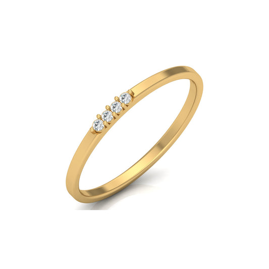 Round Cut Handcrafted Diamond Ring For Women's Beauty In 14 KT Solid Rose Gold - HIGHCARAT DIAMONDS