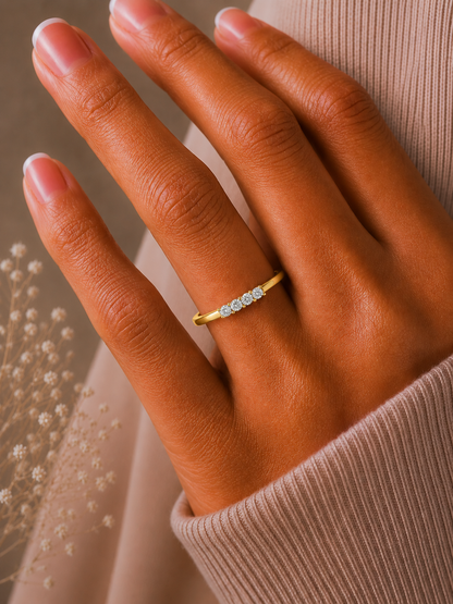 Round Cut Handcrafted Diamond Ring For Women's Beauty In 14 KT Solid Rose Gold - HIGHCARAT DIAMONDS