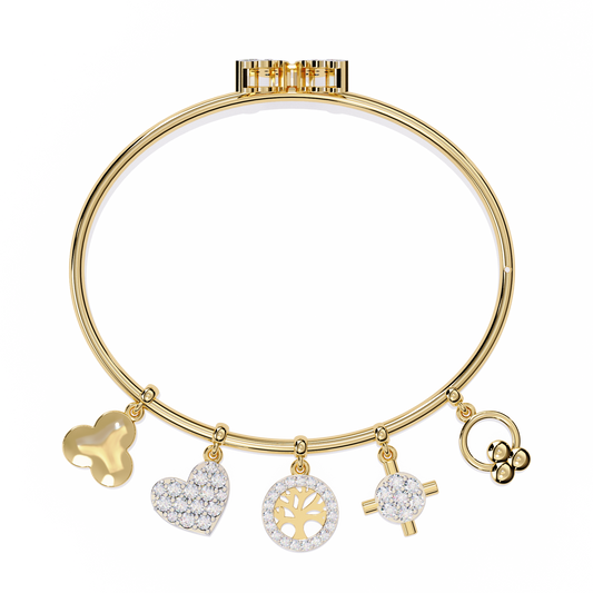 Round Cut High Quality Diamond Antique Butterfly Shape Delicate Art Deco Party Wear Bangle Gift For Friend - HIGHCARAT DIAMONDS