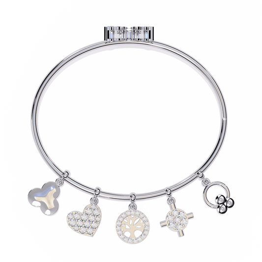 Round Cut High Quality Diamond Antique Butterfly Shape Delicate Art Deco Party Wear Bangle Gift For Friend - HIGHCARAT DIAMONDS