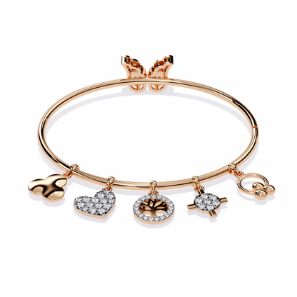 Round Cut High Quality Diamond Antique Butterfly Shape Delicate Art Deco Party Wear Bangle Gift For Friend - HIGHCARAT DIAMONDS
