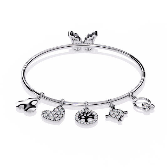 Round Cut High Quality Diamond Antique Butterfly Shape Delicate Art Deco Party Wear Bangle Gift For Friend - HIGHCARAT DIAMONDS