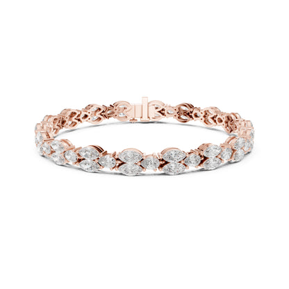 Round Cut High Quality Diamond Antique Delicate Three Stone Sparkling Bridesmaid Tennis Bracelet Gift For Her - HIGHCARAT DIAMONDS