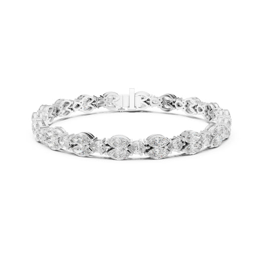 Round Cut High Quality Diamond Antique Delicate Three Stone Sparkling Bridesmaid Tennis Bracelet Gift For Her - HIGHCARAT DIAMONDS