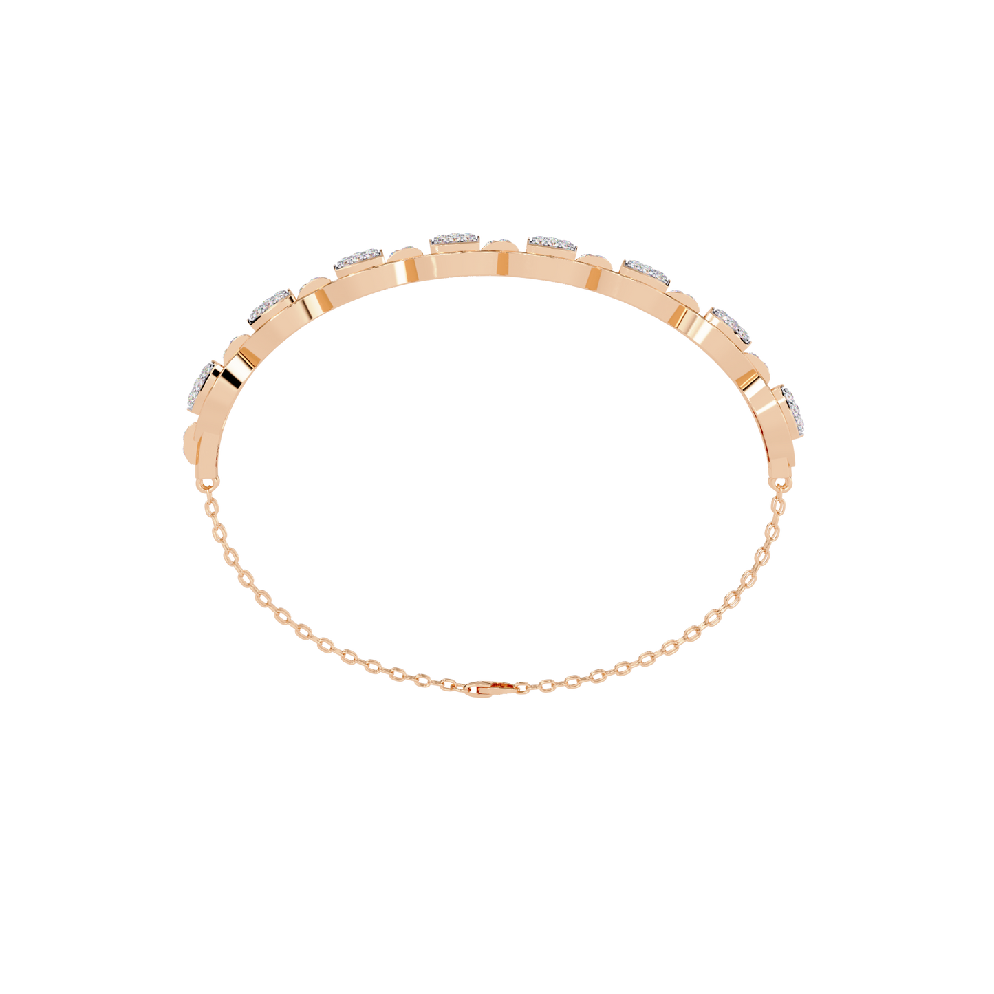 Round Cut High Quality Diamond Dainty Prong Set Minimalist Elegant Stackable Bangle For Gift - HIGHCARAT DIAMONDS