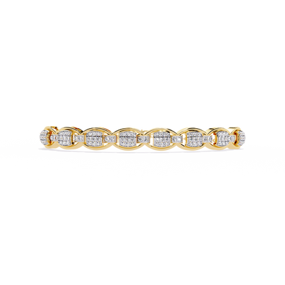 Round Cut High Quality Diamond Dainty Prong Set Minimalist Elegant Stackable Bangle For Gift - HIGHCARAT DIAMONDS
