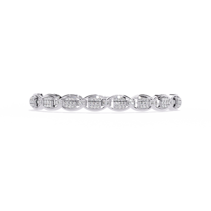 Round Cut High Quality Diamond Dainty Prong Set Minimalist Elegant Stackable Bangle For Gift - HIGHCARAT DIAMONDS