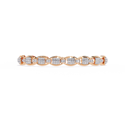 Round Cut High Quality Diamond Dainty Prong Set Minimalist Elegant Stackable Bangle For Gift - HIGHCARAT DIAMONDS