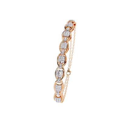 Round Cut High Quality Diamond Dainty Prong Set Minimalist Elegant Stackable Bangle For Gift - HIGHCARAT DIAMONDS