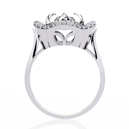 Round Cut High Quality Diamond Unique Elegant Cluster Dainty Vintage Bridesmaid Ring Gift For Her - HIGHCARAT DIAMONDS