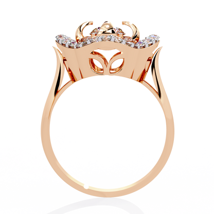 Round Cut High Quality Diamond Unique Elegant Cluster Dainty Vintage Bridesmaid Ring Gift For Her - HIGHCARAT DIAMONDS