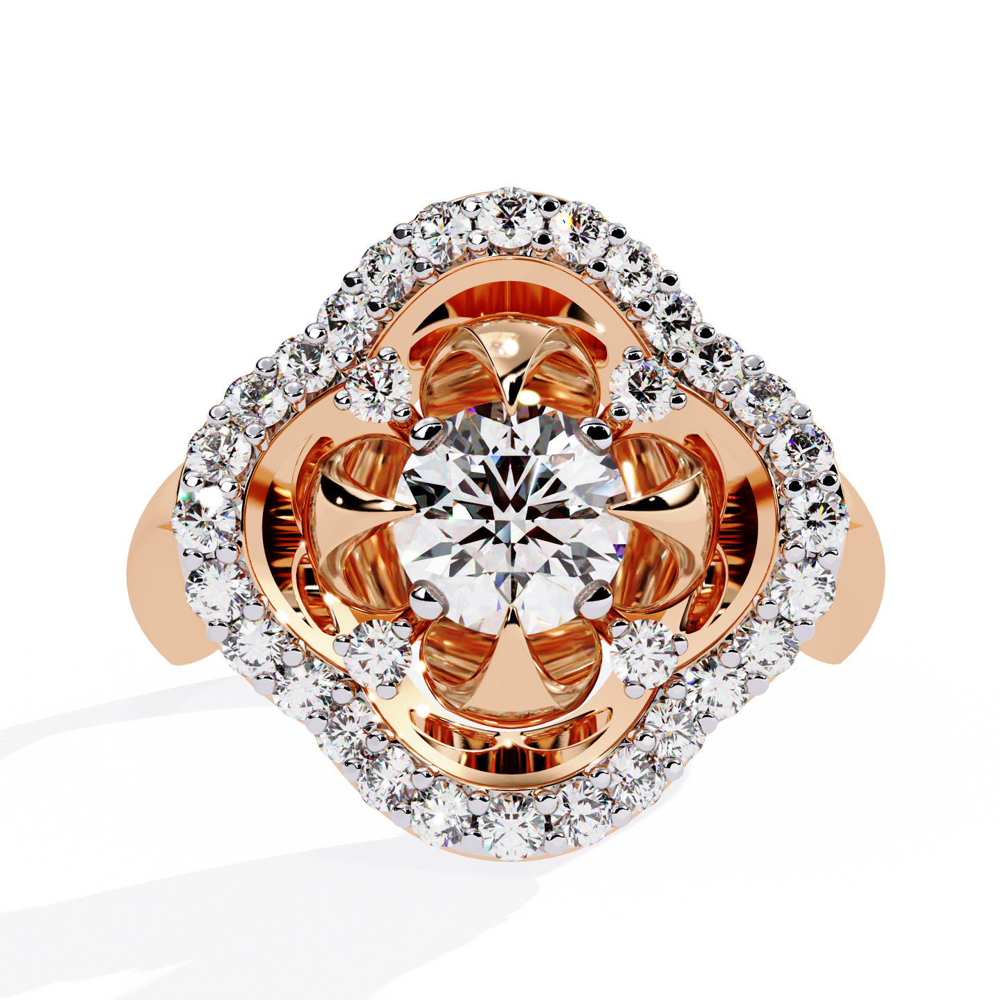 Round Cut High Quality Diamond Unique Elegant Cluster Dainty Vintage Bridesmaid Ring Gift For Her - HIGHCARAT DIAMONDS
