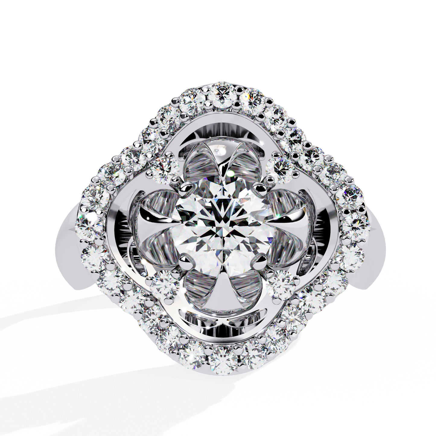 Round Cut High Quality Diamond Unique Elegant Cluster Dainty Vintage Bridesmaid Ring Gift For Her - HIGHCARAT DIAMONDS